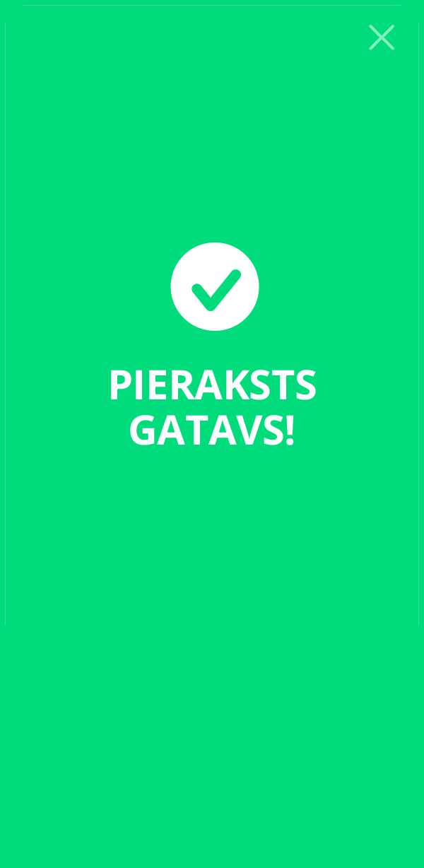 Qticket pieteikuma apstiprinājums